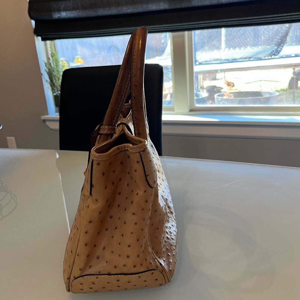 Dooney & Bourke Ostrich Leather Satchel. - Picture 12 of 13